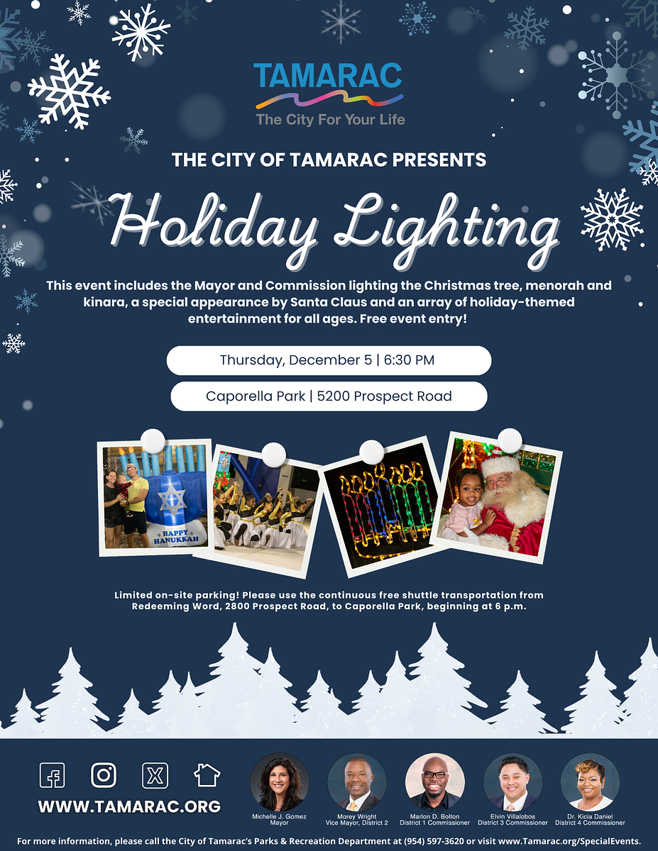 Join Tamarac for a Magical Holiday Lighting Ceremony on December 5th