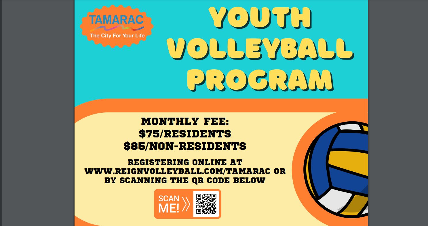 Tamarac Youth Volleyball Program Now Open for Registration